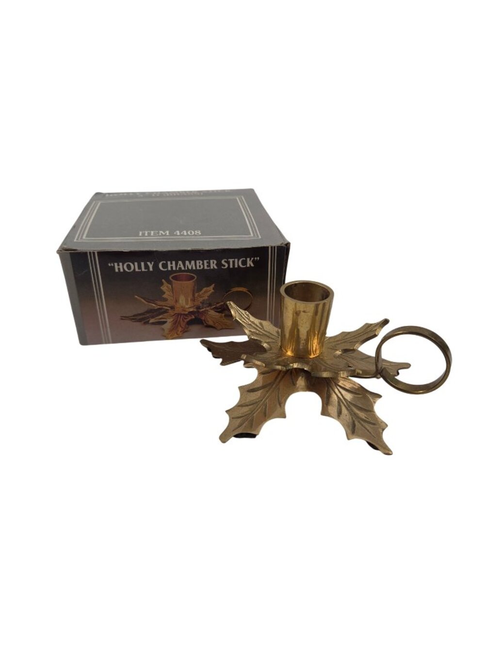 Andrea By Sadek Holly Chamber Stick Brass Candlestick Holder 4408 India Boxed